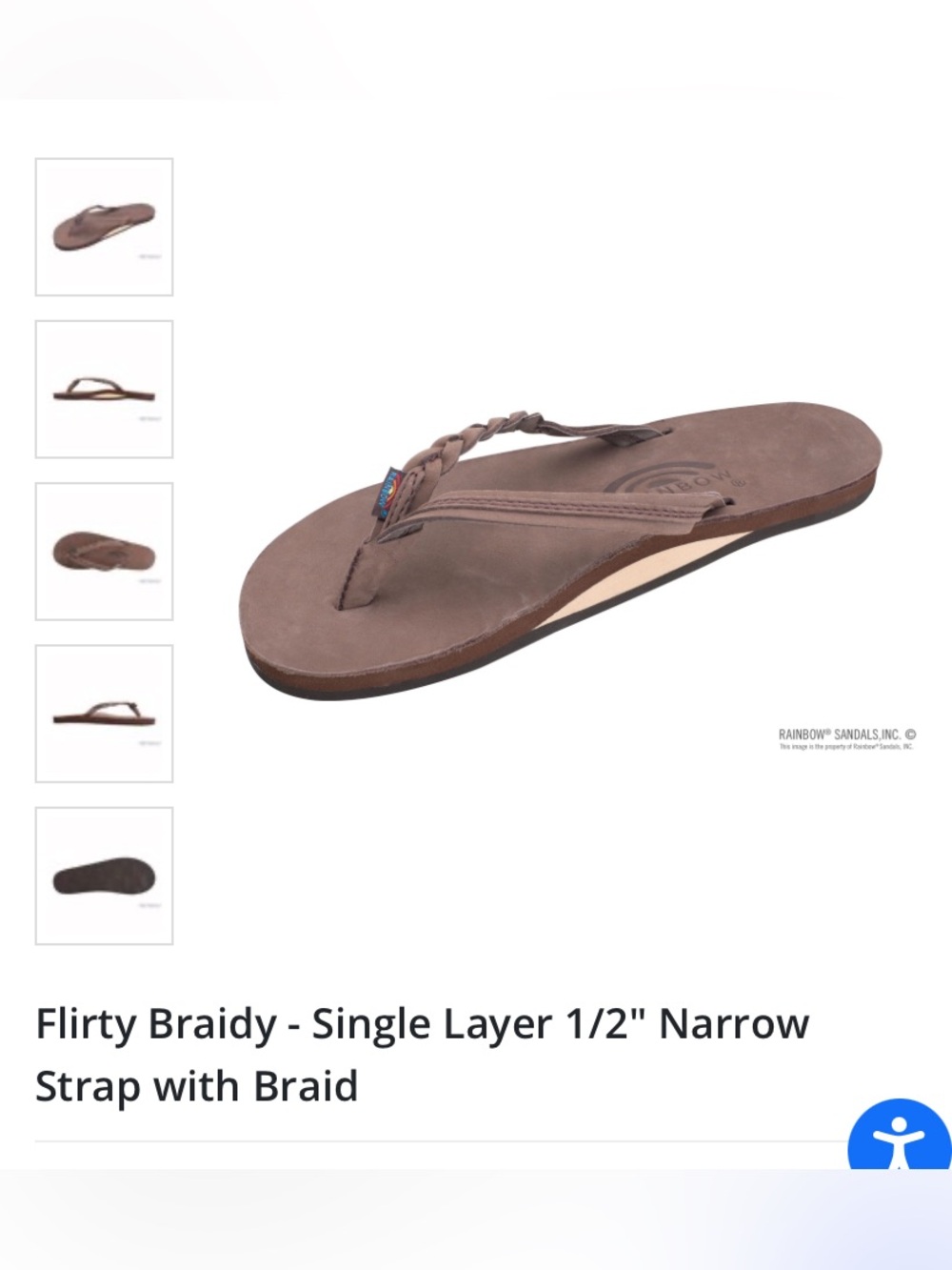 Rainbows flirty braid sandal
